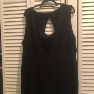 Dress size 2x black with lace panel